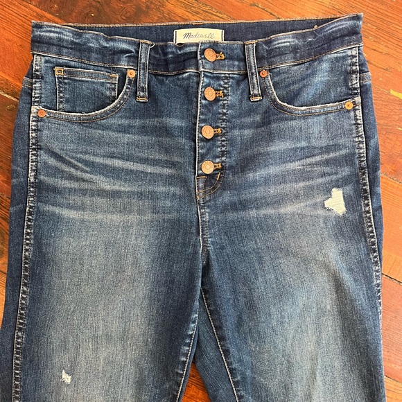 Madewell 10” High Rise Button Fly Skinny Jeans: Drop Hem Edition - Picture 10 of 13